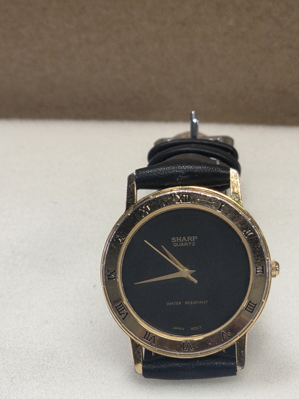 Sharp #273311 Black and Gold Unisex Quartz Watch